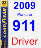 Driver Wiper Blade for 2009 Porsche 911 - Premium