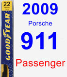 Passenger Wiper Blade for 2009 Porsche 911 - Premium