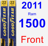 Front Wiper Blade Pack for 2011 Ram 1500 - Premium