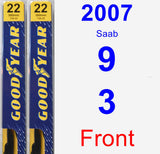 Front Wiper Blade Pack for 2007 Saab 9-3 - Premium