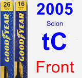 Front Wiper Blade Pack for 2005 Scion tC - Premium