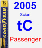 Passenger Wiper Blade for 2005 Scion tC - Premium