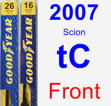 Front Wiper Blade Pack for 2007 Scion tC - Premium