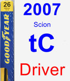 Driver Wiper Blade for 2007 Scion tC - Premium