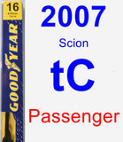 Passenger Wiper Blade for 2007 Scion tC - Premium