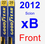 Front Wiper Blade Pack for 2012 Scion xB - Premium