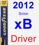 Driver Wiper Blade for 2012 Scion xB - Premium