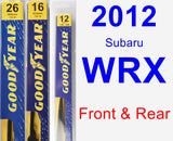 Front & Rear Wiper Blade Pack for 2012 Subaru WRX - Premium