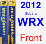 Front Wiper Blade Pack for 2012 Subaru WRX - Premium