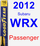 Passenger Wiper Blade for 2012 Subaru WRX - Premium