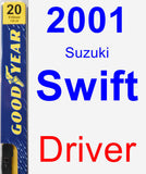 Driver Wiper Blade for 2001 Suzuki Swift - Premium