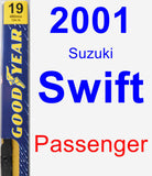 Passenger Wiper Blade for 2001 Suzuki Swift - Premium