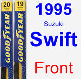 Front Wiper Blade Pack for 1995 Suzuki Swift - Premium