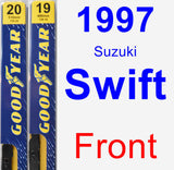Front Wiper Blade Pack for 1997 Suzuki Swift - Premium