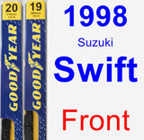 Front Wiper Blade Pack for 1998 Suzuki Swift - Premium