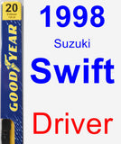 Driver Wiper Blade for 1998 Suzuki Swift - Premium