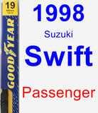 Passenger Wiper Blade for 1998 Suzuki Swift - Premium