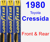 Front & Rear Wiper Blade Pack for 1980 Toyota Cressida - Premium