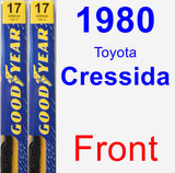 Front Wiper Blade Pack for 1980 Toyota Cressida - Premium