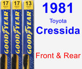 Front & Rear Wiper Blade Pack for 1981 Toyota Cressida - Premium