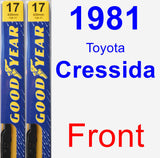 Front Wiper Blade Pack for 1981 Toyota Cressida - Premium