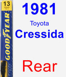 Rear Wiper Blade for 1981 Toyota Cressida - Premium
