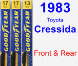 Front & Rear Wiper Blade Pack for 1983 Toyota Cressida - Premium