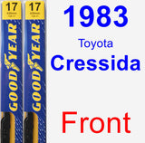 Front Wiper Blade Pack for 1983 Toyota Cressida - Premium