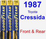 Front & Rear Wiper Blade Pack for 1987 Toyota Cressida - Premium