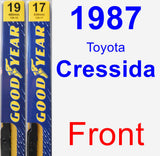 Front Wiper Blade Pack for 1987 Toyota Cressida - Premium