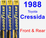 Front & Rear Wiper Blade Pack for 1988 Toyota Cressida - Premium