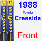 Front Wiper Blade Pack for 1988 Toyota Cressida - Premium