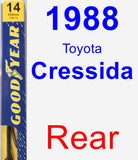 Rear Wiper Blade for 1988 Toyota Cressida - Premium