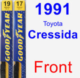 Front Wiper Blade Pack for 1991 Toyota Cressida - Premium