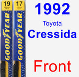 Front Wiper Blade Pack for 1992 Toyota Cressida - Premium