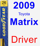 Driver Wiper Blade for 2009 Toyota Matrix - Premium