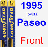 Front Wiper Blade Pack for 1995 Toyota Paseo - Premium
