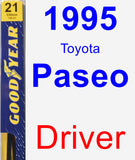 Driver Wiper Blade for 1995 Toyota Paseo - Premium
