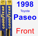 Front Wiper Blade Pack for 1998 Toyota Paseo - Premium