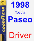 Driver Wiper Blade for 1998 Toyota Paseo - Premium