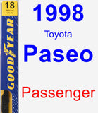 Passenger Wiper Blade for 1998 Toyota Paseo - Premium