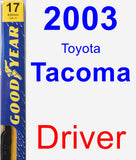 Driver Wiper Blade for 2003 Toyota Tacoma - Premium