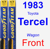 Front Wiper Blade Pack for 1983 Toyota Tercel - Premium