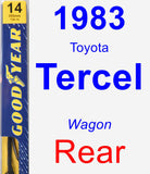 Rear Wiper Blade for 1983 Toyota Tercel - Premium