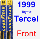 Front Wiper Blade Pack for 1999 Toyota Tercel - Premium