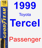 Passenger Wiper Blade for 1999 Toyota Tercel - Premium