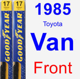 Front Wiper Blade Pack for 1985 Toyota Van - Premium