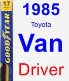 Driver Wiper Blade for 1985 Toyota Van - Premium