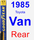 Rear Wiper Blade for 1985 Toyota Van - Premium