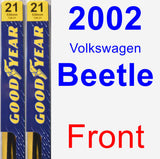Front Wiper Blade Pack for 2002 Volkswagen Beetle - Premium